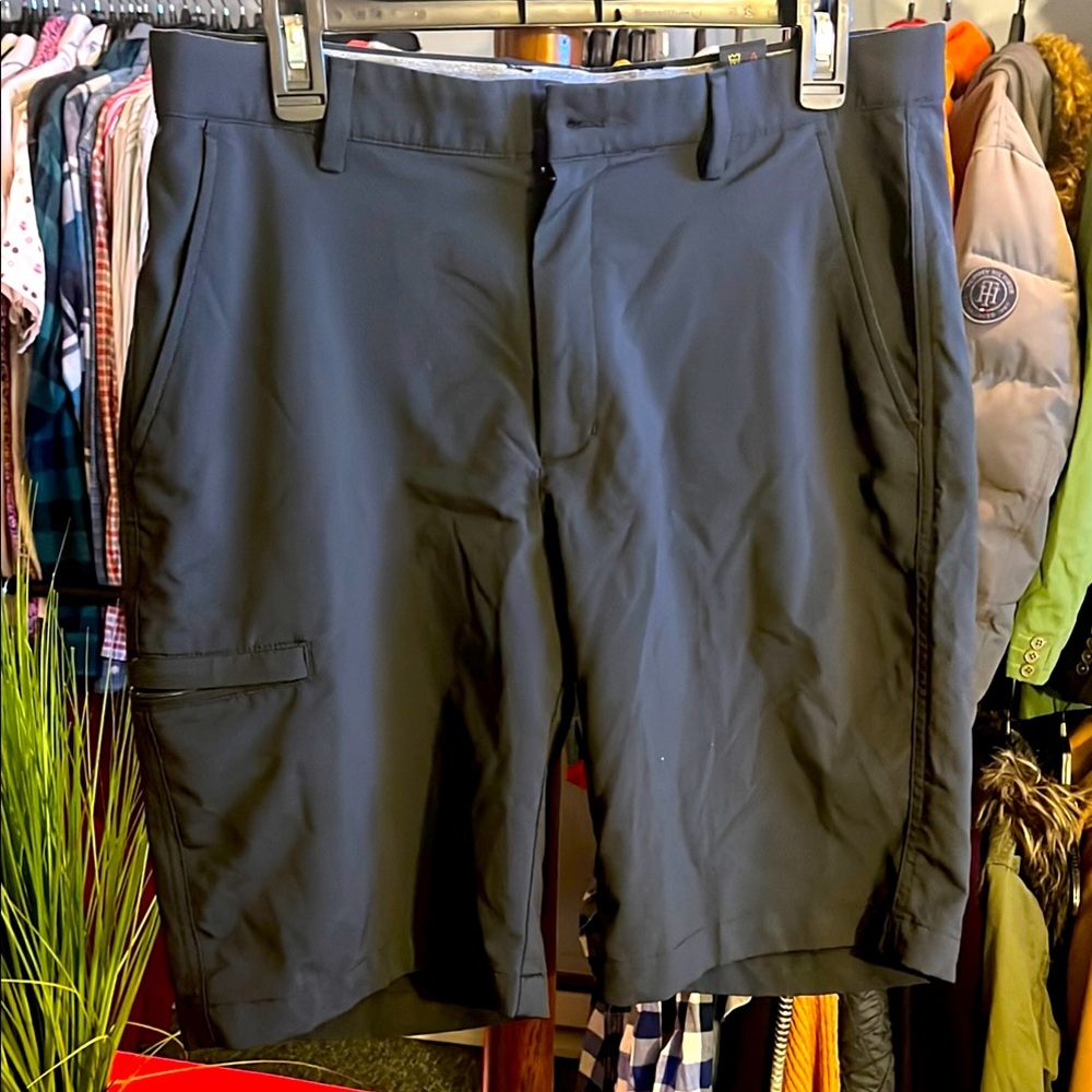Greg Norman Black Golf Shorts